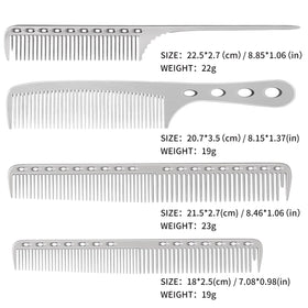 CGBARBER handle comb held in hand showing ergonomic grip for reduced wrist strain