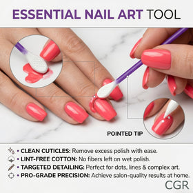 CGR scale comparison hand holding swab to show size and ergonomic control