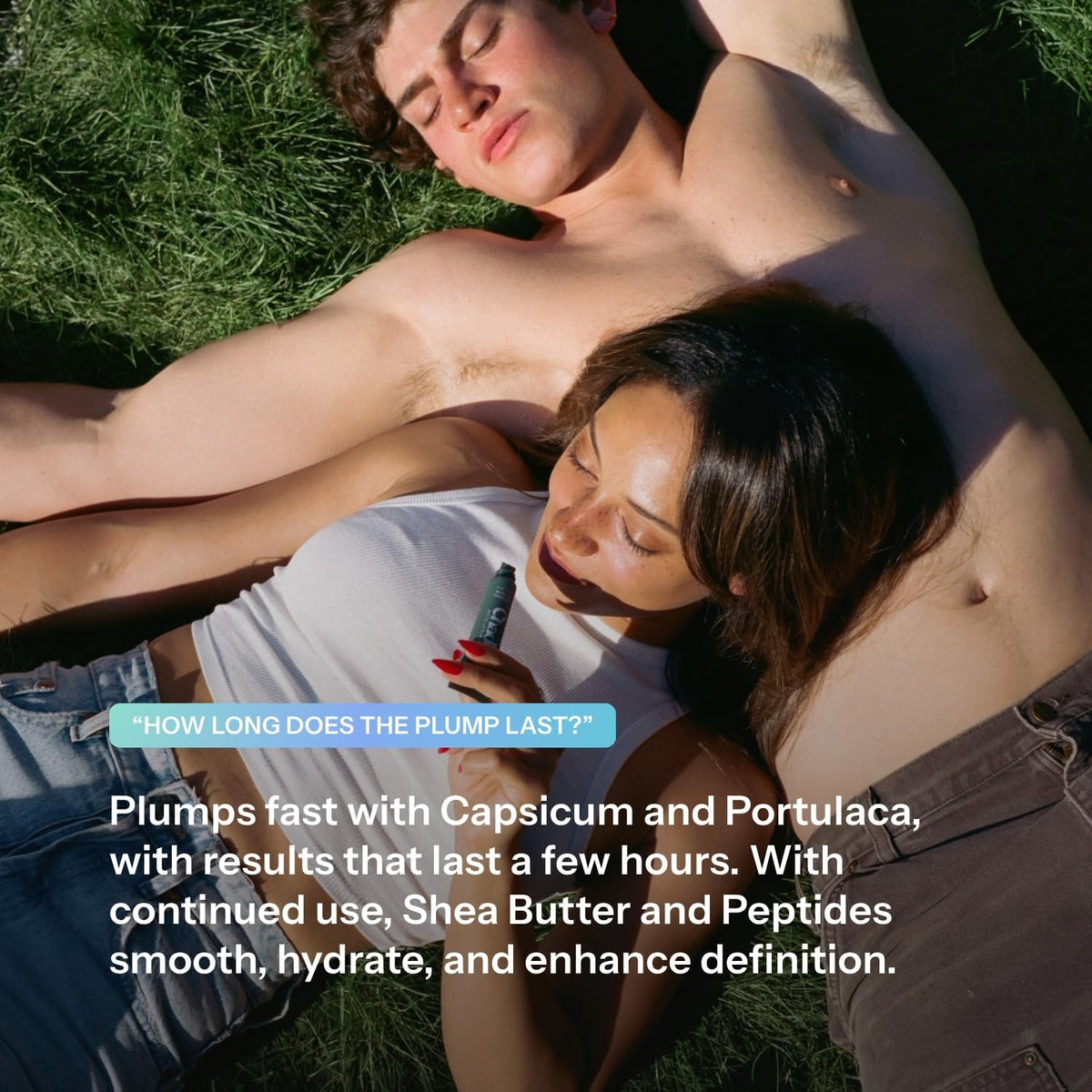 Chaddy lifestyle daytime use on model conveying instant confidence and moisturized lips