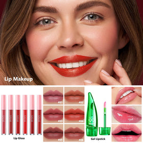 CHAFFUL lip collection arranged to show color layering possibilities