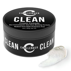Challenger front packaging showing 3oz jar and unscented label, clear travel benefit