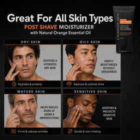 CHAMUEL MEN argan oil ingredient bottle highlighting nourishing benefit