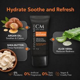 CHAMUEL MEN tube with cap open, ready for daily use benefit