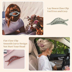 CHANDAT clip securing half-up hairstyle for hands-free convenience