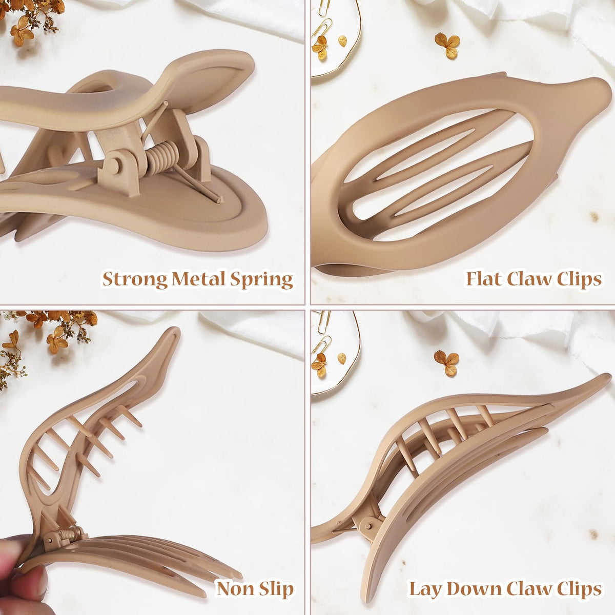 CHANDAT multicolor clips array, neutral shades for outfit coordination