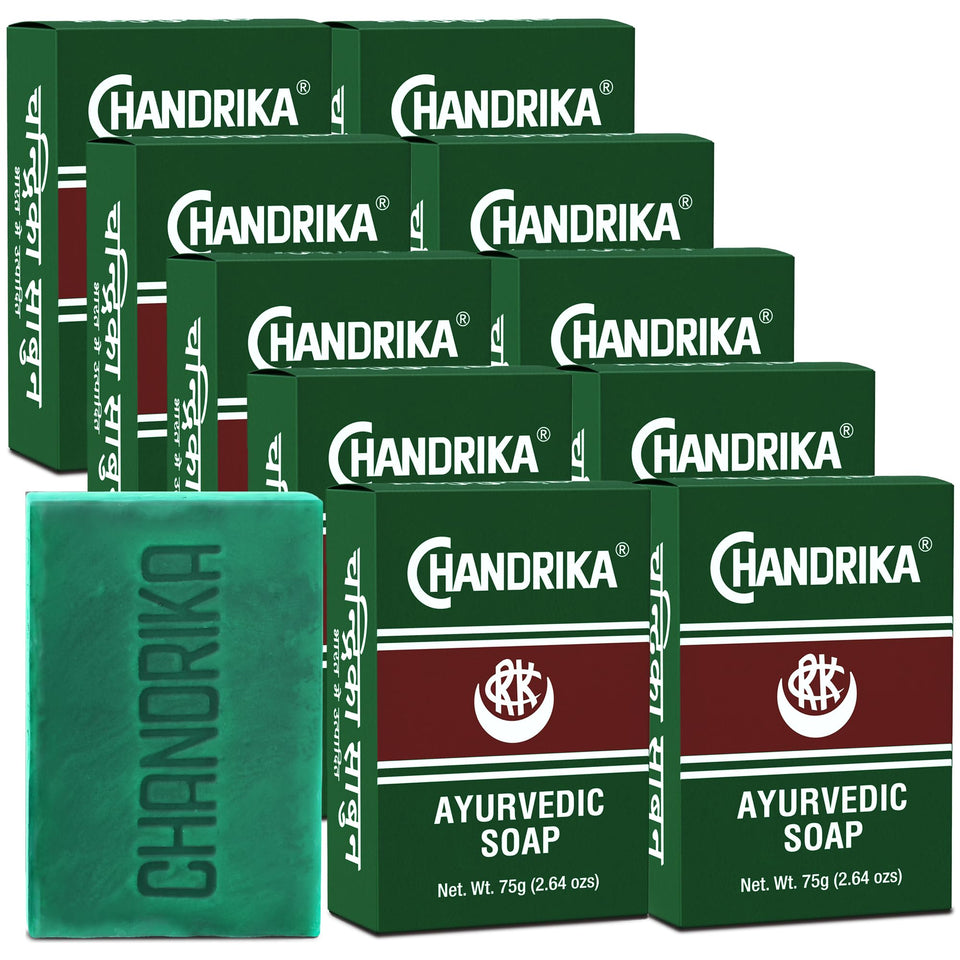Chandrika front packaging showing authentic Ayurvedic branding and pack details, convenient storage