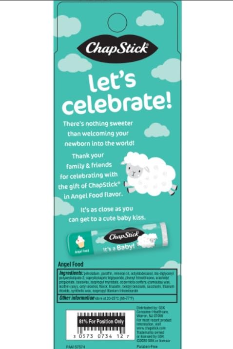 baby shower favor display with ChapStick sticks complementing event decor