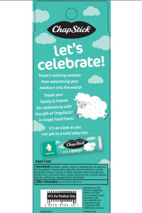 baby shower favor display with ChapStick sticks complementing event decor