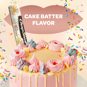 Open ChapStick Cake Batter showing smooth balm texture for instant lip relief