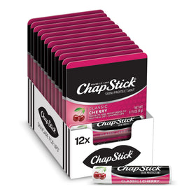ChapStick Cherry front view showing tube for quick lip hydration