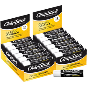 ChapStick Classic front packaging showing 24-count convenience and brand trust