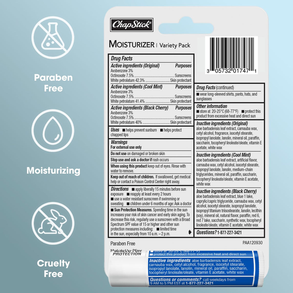 Cool Mint ChapStick held in hand showing refreshing scent and protection