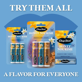 ChapStick Honey Nourish tucked inside a purse pocket, brand portable on‑the‑go benefit