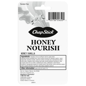 Lifestyle image of ChapStick Honey Nourish used outdoors, brand weather protection benefit