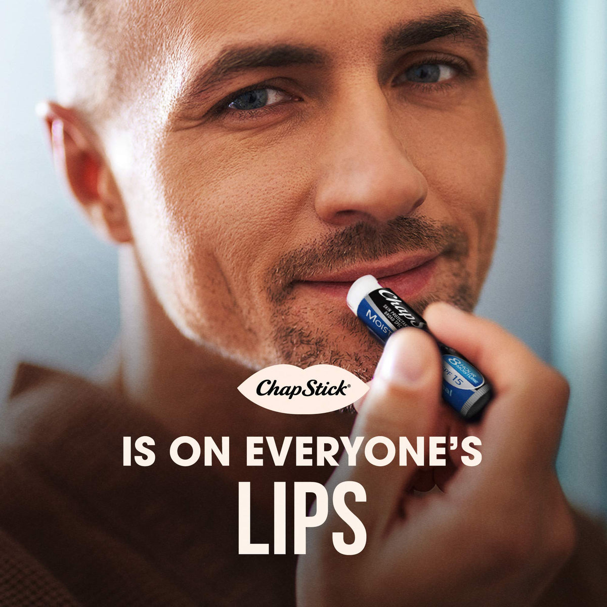 ChapStick ingredients label with SPF 15 visible for sun protection benefit