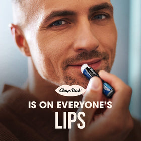 ChapStick ingredients label with SPF 15 visible for sun protection benefit