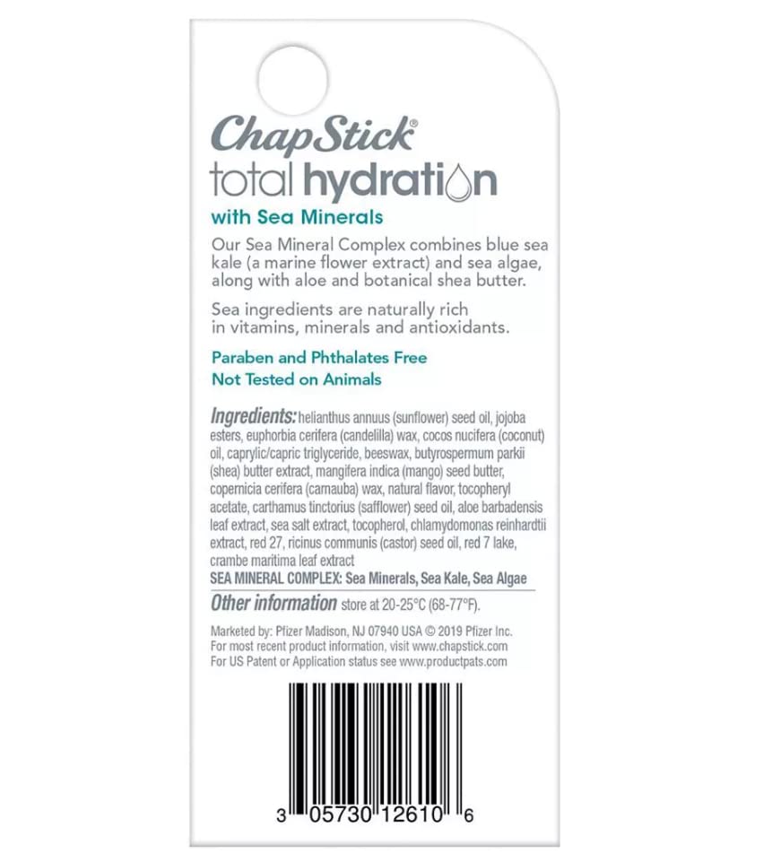 ChapStick applied on lips demonstrating brand hydration and sheer glow for a polished look