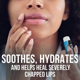 Close-up of ChapStick stick texture highlighting smooth application benefit