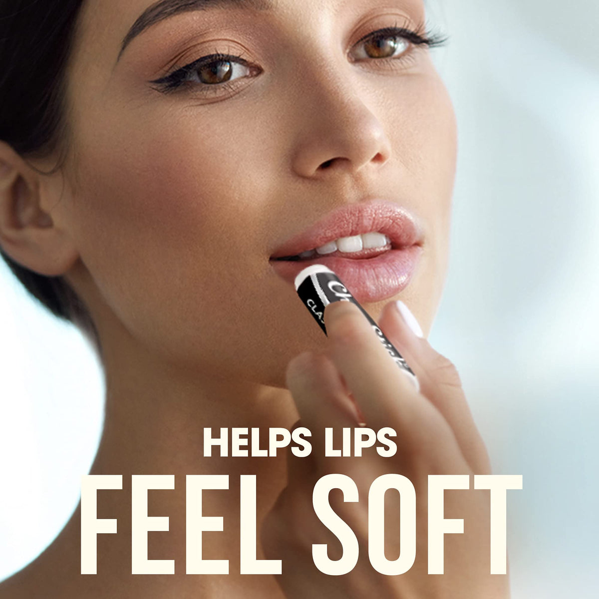 Close-up of ChapStick strawberry balm texture, smooth glide for soft lips