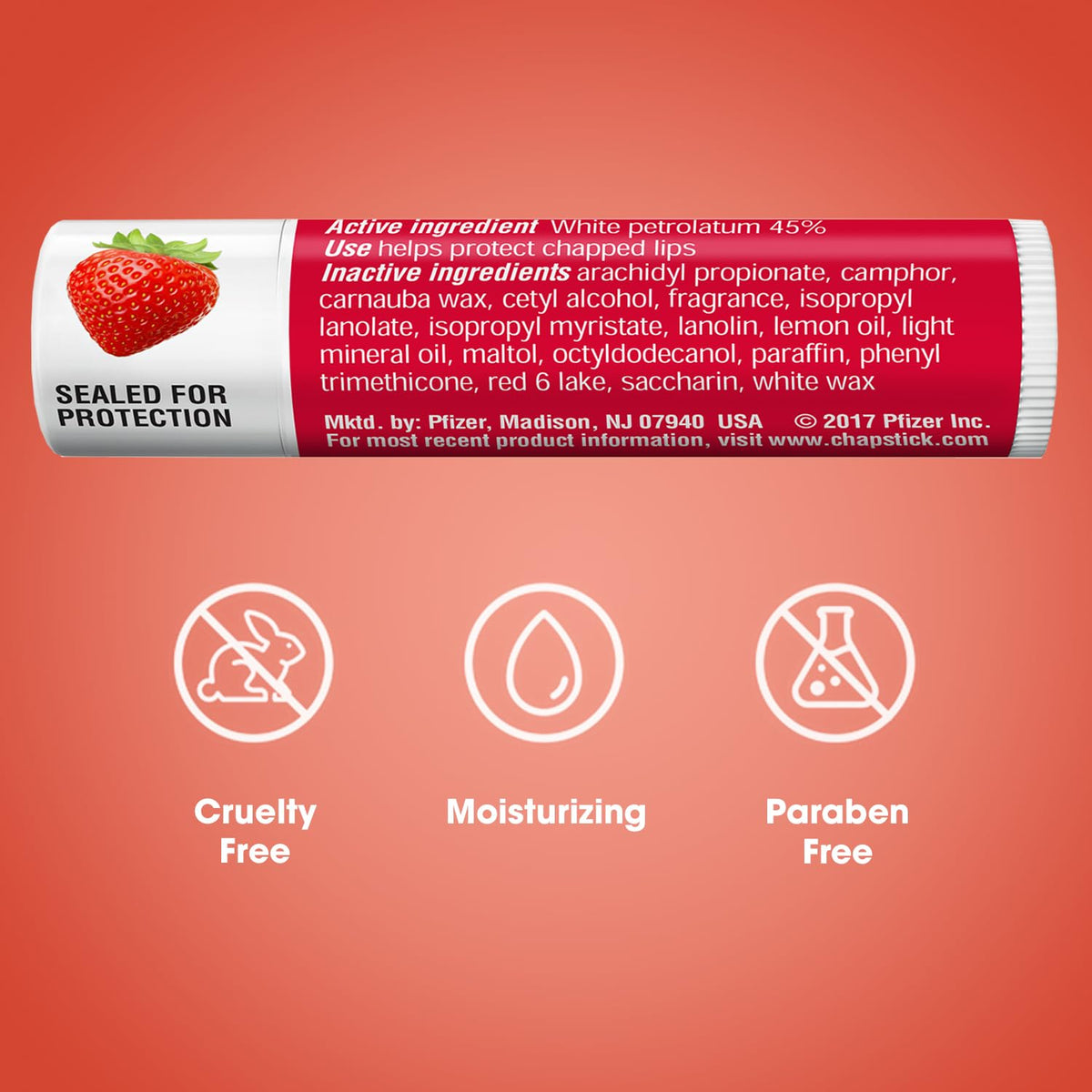 ChapStick strawberry twelve-pack displayed to show value and consistent availability