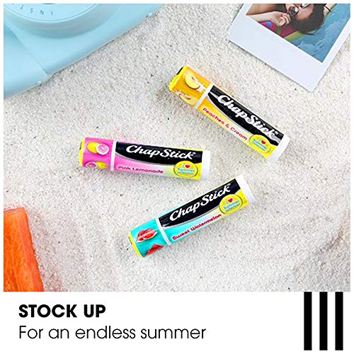 ChapStick swiped on lips demonstrating hydration and non-sticky finish