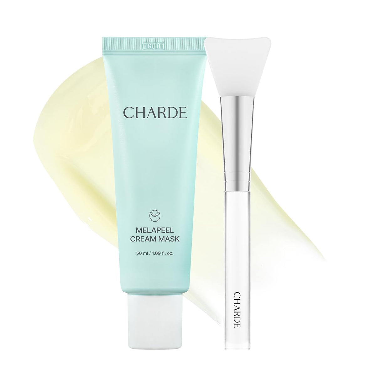 CHARDE front packaging showing 50ml peel-off mask and benefits