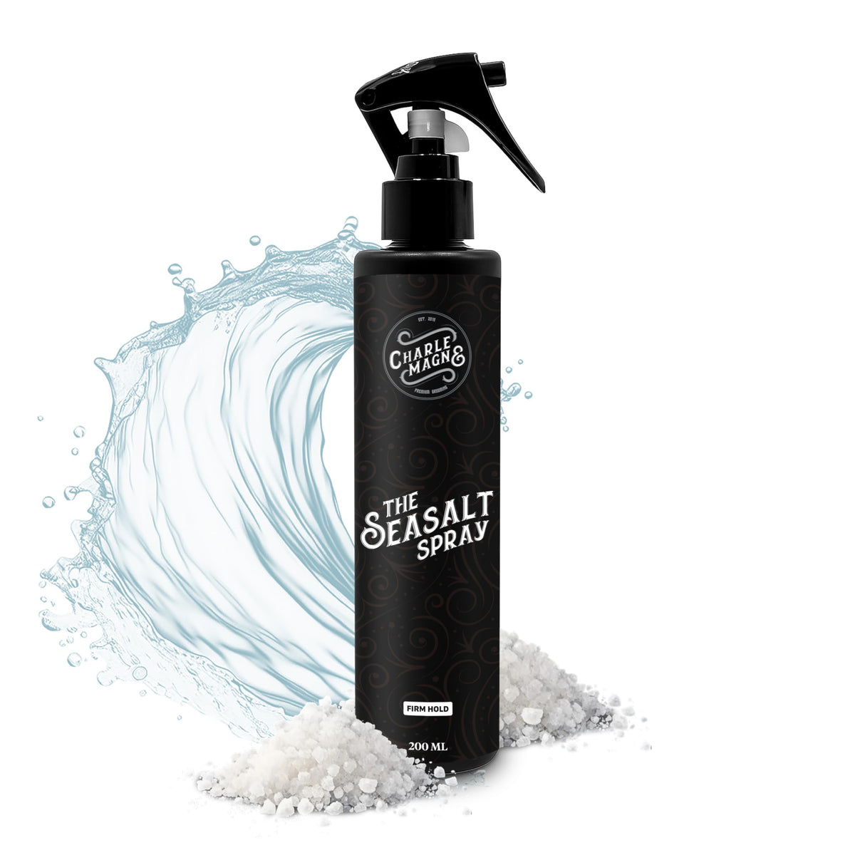 Charlemagne bottle front packaging showing matte design and product benefit