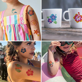 CHARLENT tattoo applied on child's arm demonstrating easy water application