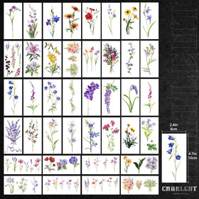 CHARLENT detailed view of lavender stem tattoo emphasizing natural look benefit