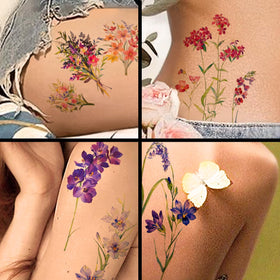 CHARLENT floral tattoos on wrist showing waterproof wear for active days