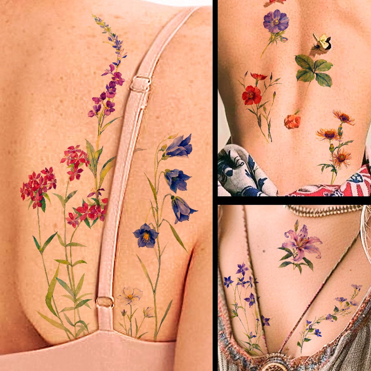 CHARLENT tattoo applied on neck illustrating quick, pain-free application benefit