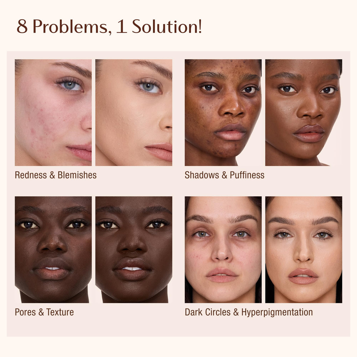 Charlotte Tilbury diamond applicator in action demonstrating easy full-coverage application benefit speed