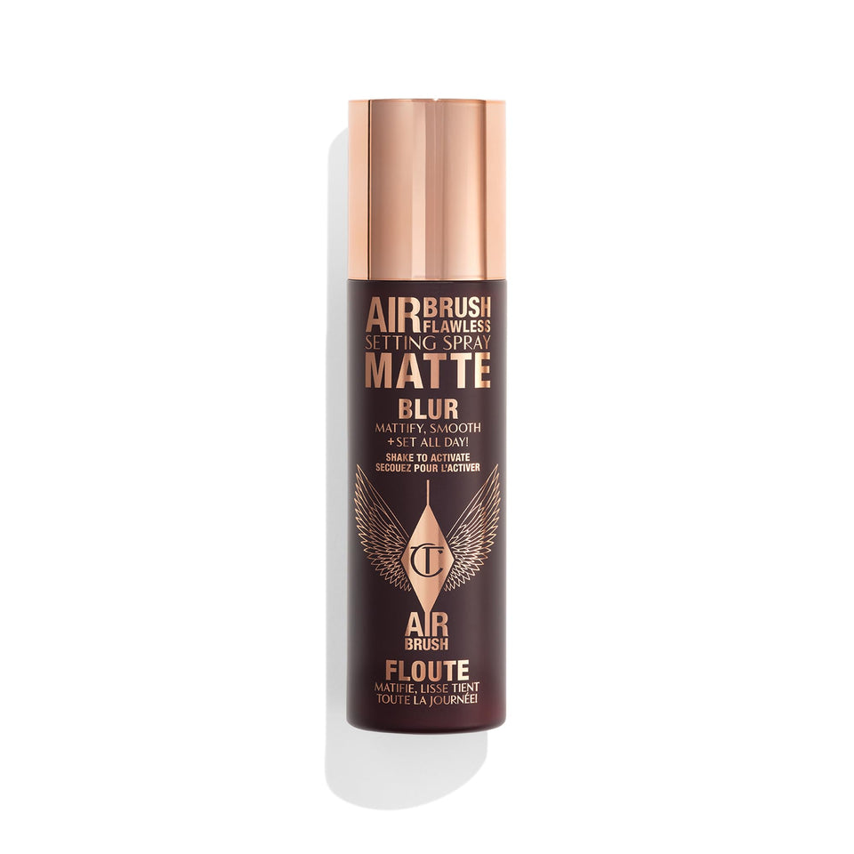 Charlotte Tilbury bottle front packaging showing product and brand benefits
