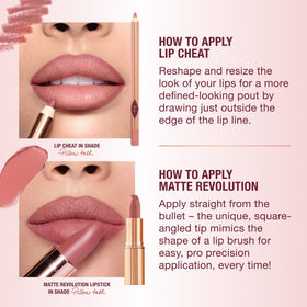 Charlotte Tilbury tube in hand to show size and portability for on-the-go touch-ups