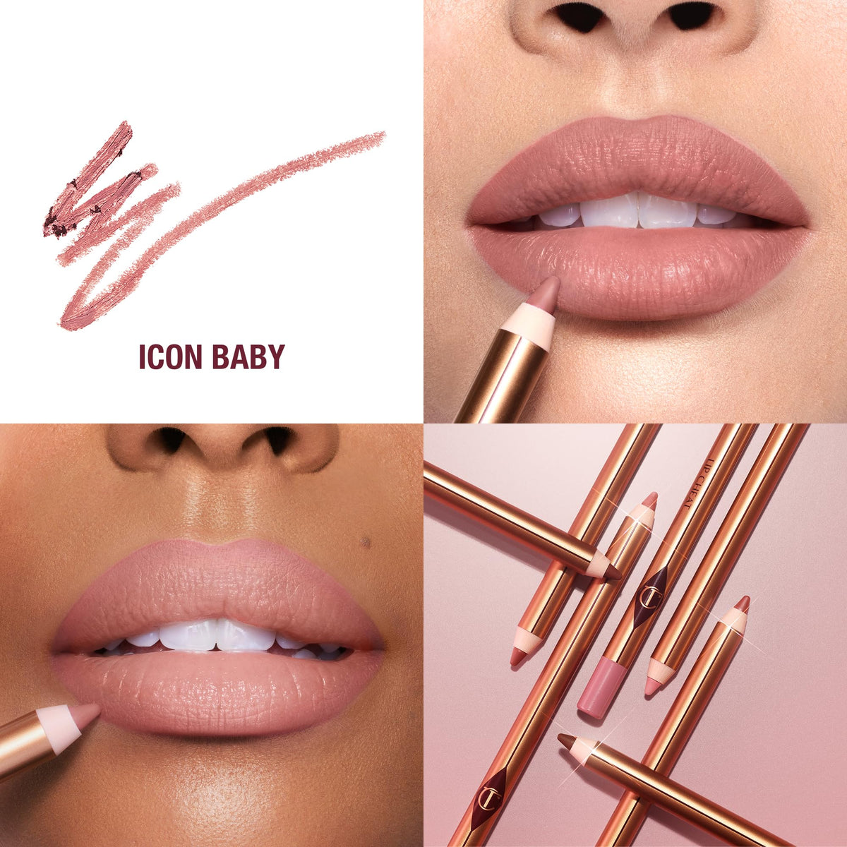 Charlotte Tilbury close-up of sharpened tip showing creamy texture and precise application