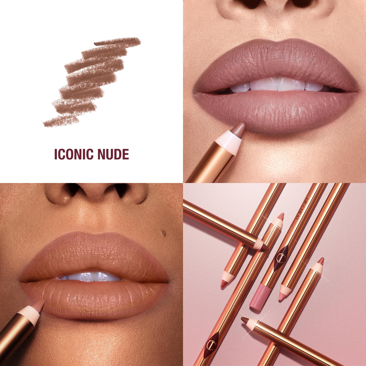 Charlotte Tilbury pencil tip close-up showing creamy point for precise application and smooth glide