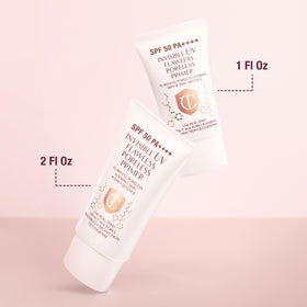 Charlotte Tilbury label detail with ingredient highlights and SPF 50