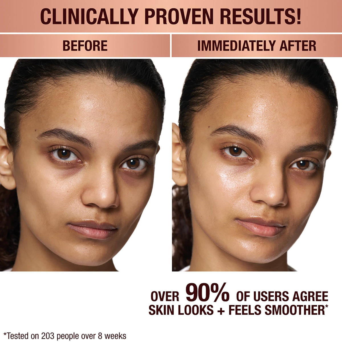 Charlotte Tilbury primer texture close-up showing weightless satin finish