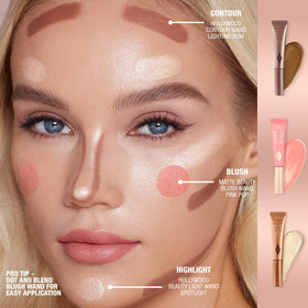 Charlotte Tilbury lid label with Pillow Talk shade name and identifier