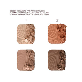 Charlotte Tilbury palette on vanity styled with brushes for everyday beauty routine