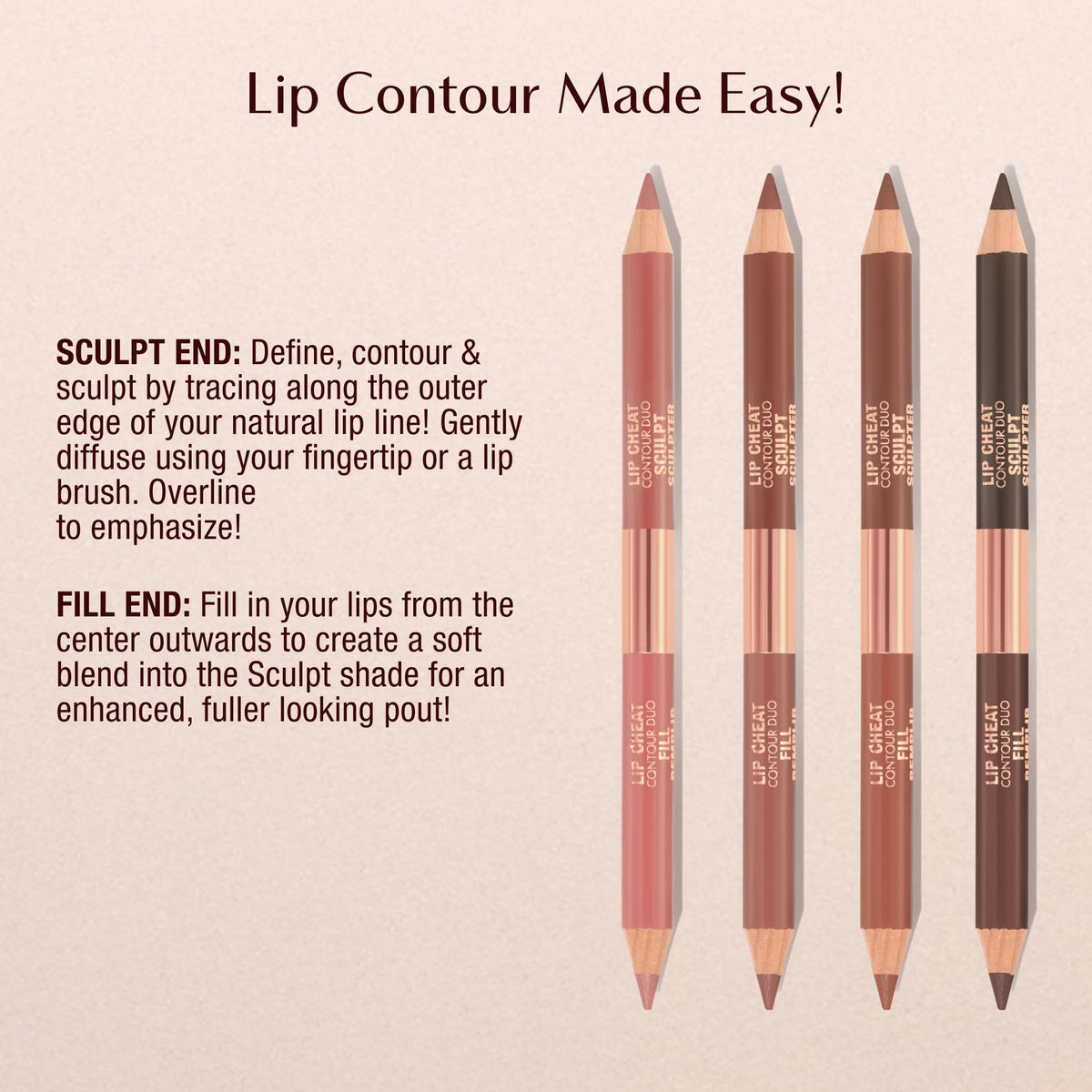 Charlotte Tilbury pencil inside makeup pouch styled for everyday routine convenience