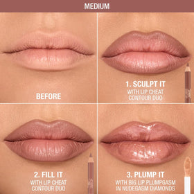 Charlotte Tilbury pencil ends exposed showing sculpt and fill tips for easy contouring