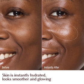 Charlotte Tilbury cream being applied on hand showing priming effect