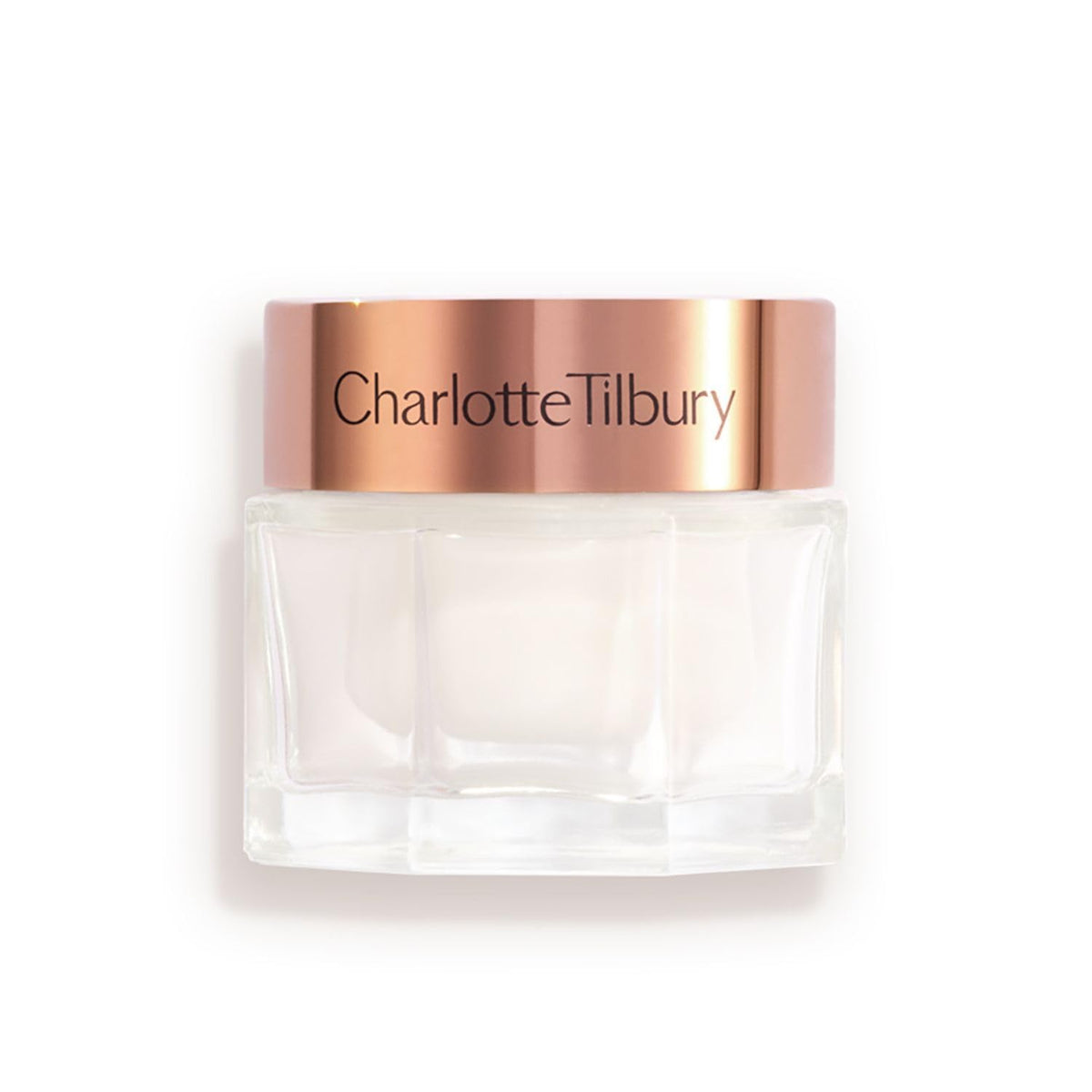 Charlotte Tilbury jar front view showing elegant packaging and instant hydration benefit