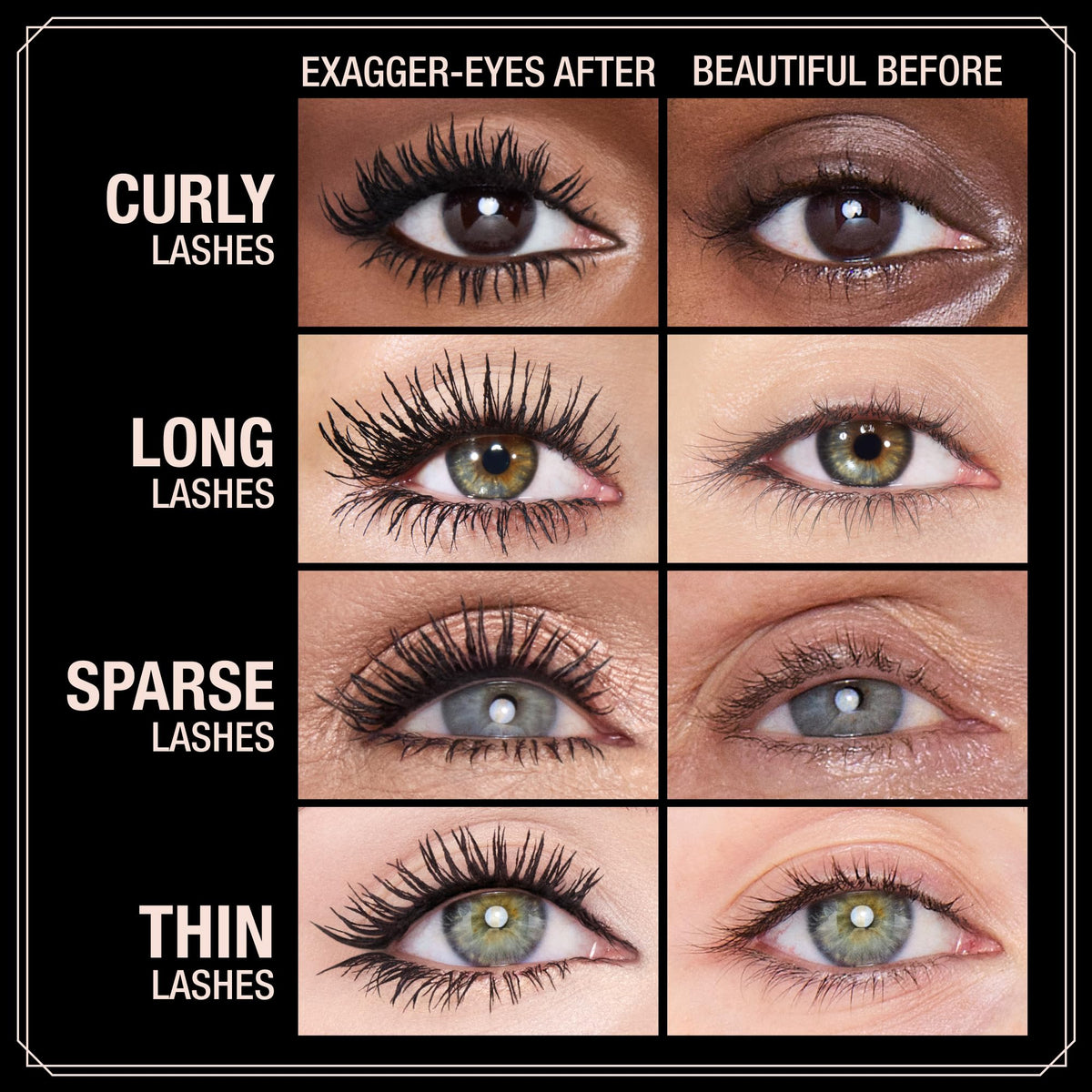 Charlotte Tilbury application demo on model showing easy lift and lower-lash use