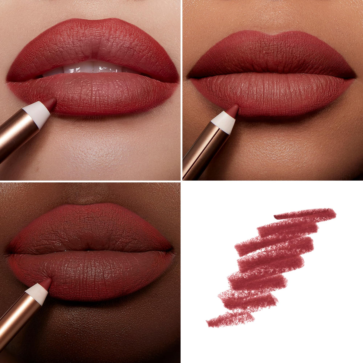 Charlotte Tilbury pencil tip close-up showing creamy texture for smooth application