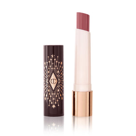 Charlotte Tilbury Pillow Talk tube front view showing applicator and effortless glide