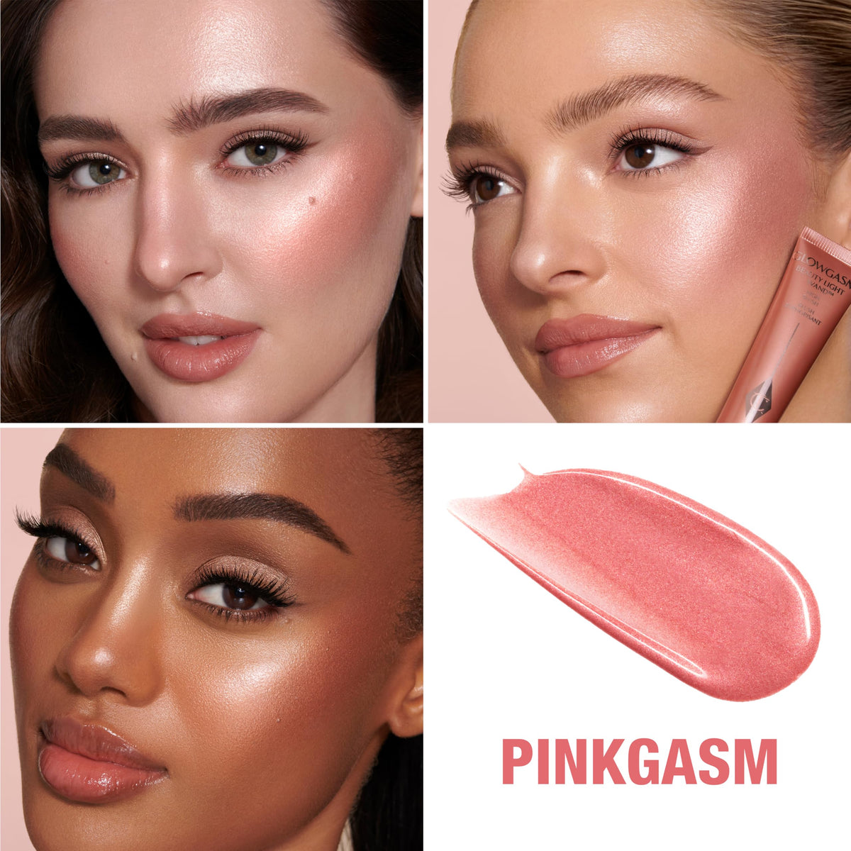 Charlotte Tilbury Pinkgasm cushion applicator close-up dispenses precise product for controlled glow