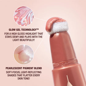 Charlotte Tilbury Pinkgasm before and after cheeks showing subtle rosy highlight and enhanced cheekbones
