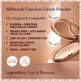Charlotte Tilbury powder macro texture showing ultra-milled particles for smooth finish